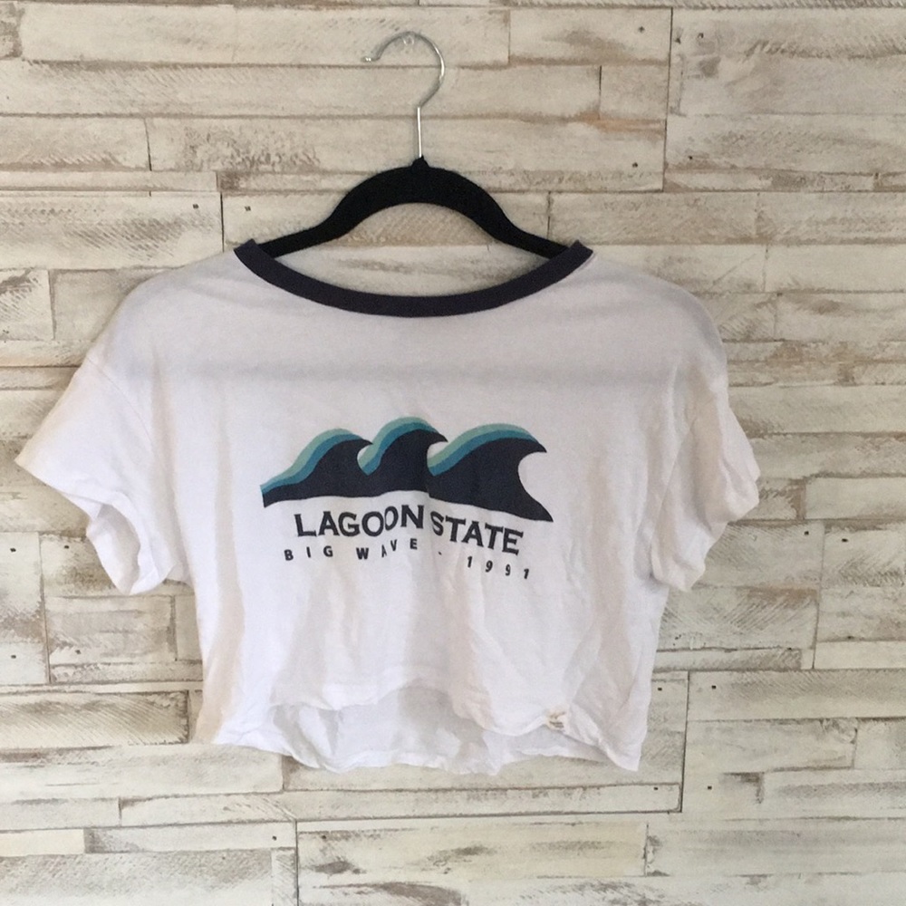 Lagoon state white crop top
